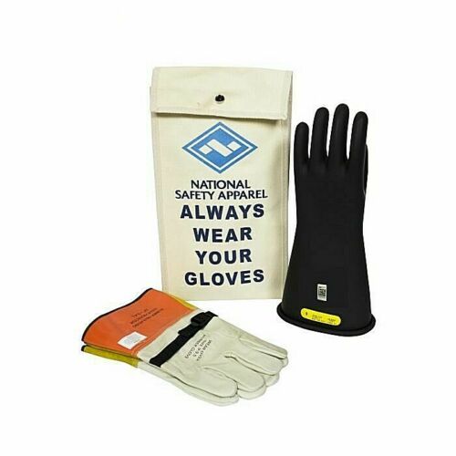 multi color NSA rubber voltage glove kit KITGC2 on white background
