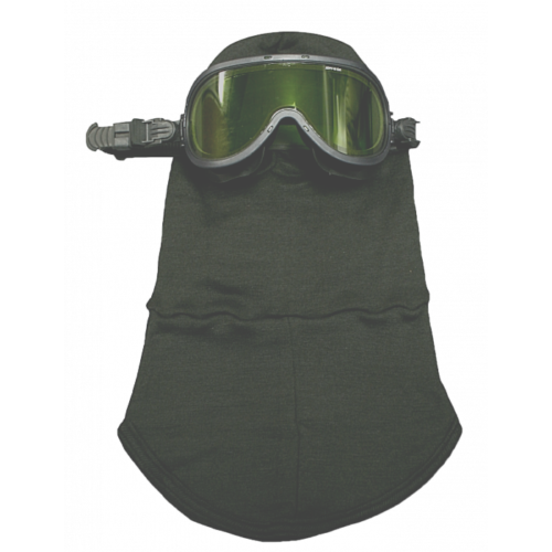 gray balaclava with goggles by NSA KITHP45 on checkered background