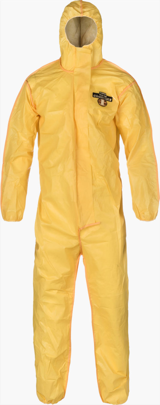Yellow Lakeland coverall C1B428Y against white background