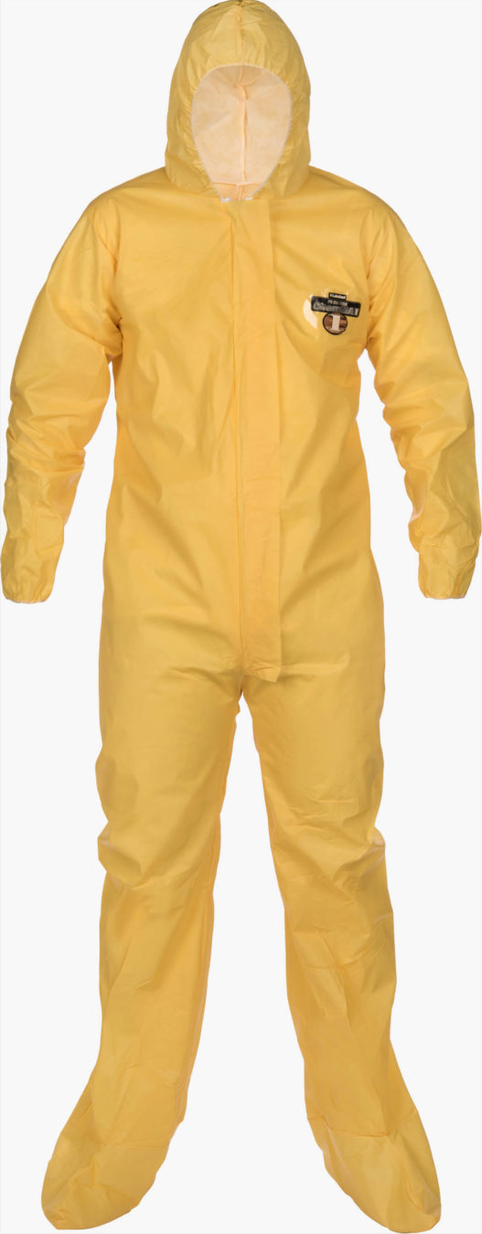 Yellow coverall Lakeland C1S414Y against white background