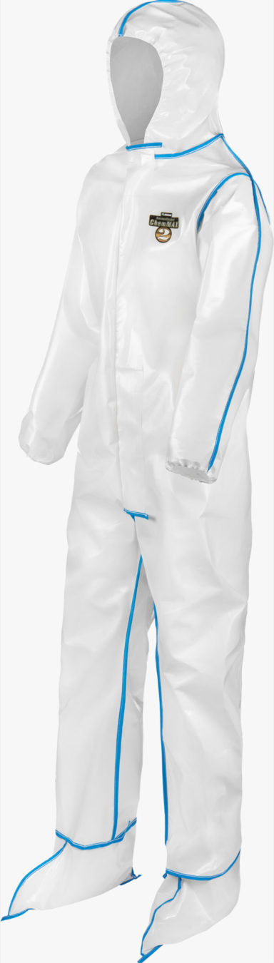 White coverall Lakeland C2B414 against white background