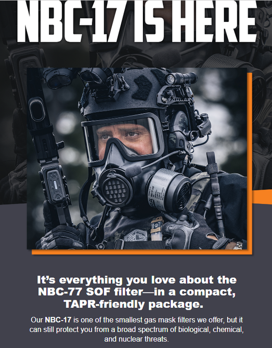 MIRA NBC-17-SOF Gas Mask Filter 40mm NATO Thread CBRN | Free Shipping and No Sales Tax