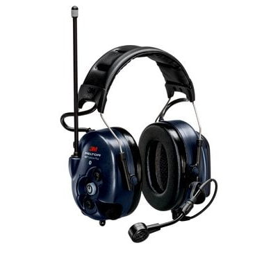 BLACK 3M™ MT73H7A4610WS6NA PELTOR™ WS™ LiteCom Plus Headset on white background