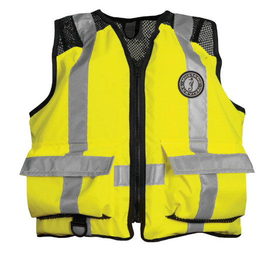 Mustang Survival MV1254 T3 High Visibility Industrial Mesh Vest | Free Shipping and No Sales Tax