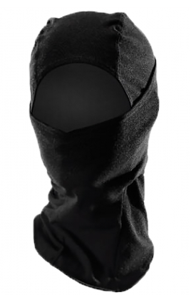 Black National Safety Apparel DF2-762HB-BK Black Drifire Prime Hot Weather Balaclava on white background