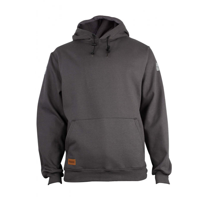 Dark gray NSA SWS3G pullover hoodie on white background