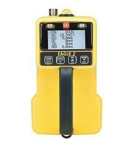 Yellow RKI gas monitor 721-001-T  against white background