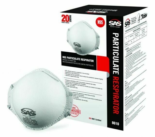 SAS Safety 8610 N95 Particulate Respirator - 20 Each per box