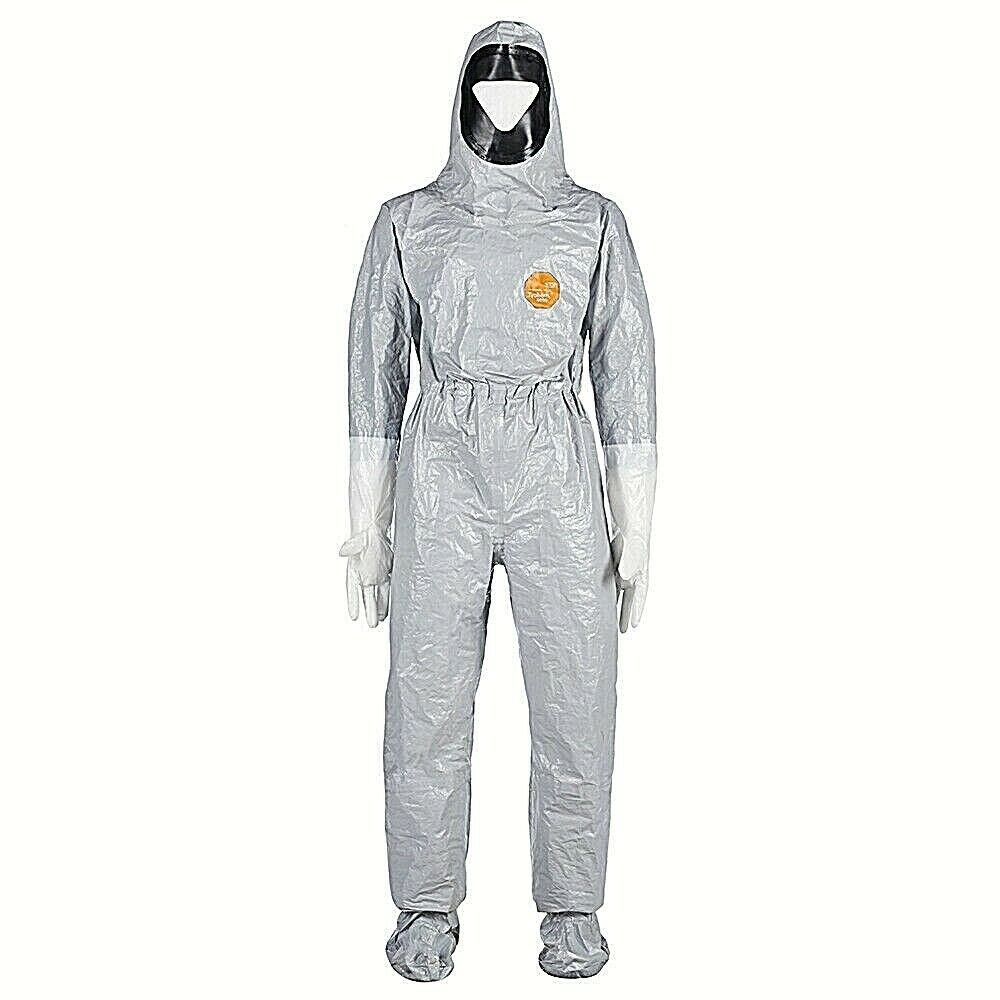 Dupont TF612T Tychem F white coverall against white background