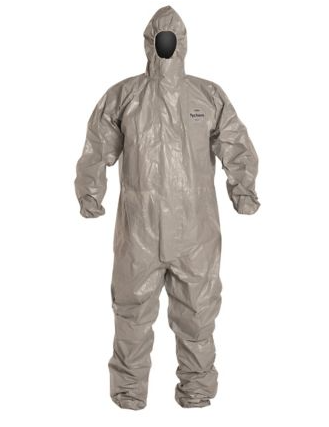 Dupont tan TK145T coverall against white background